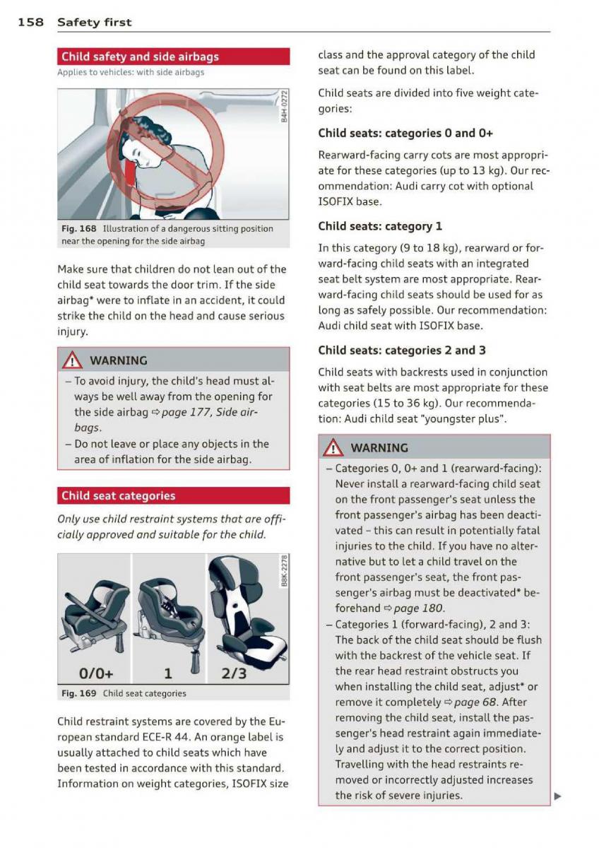 Audi A3 S3 III owners manual / page 160