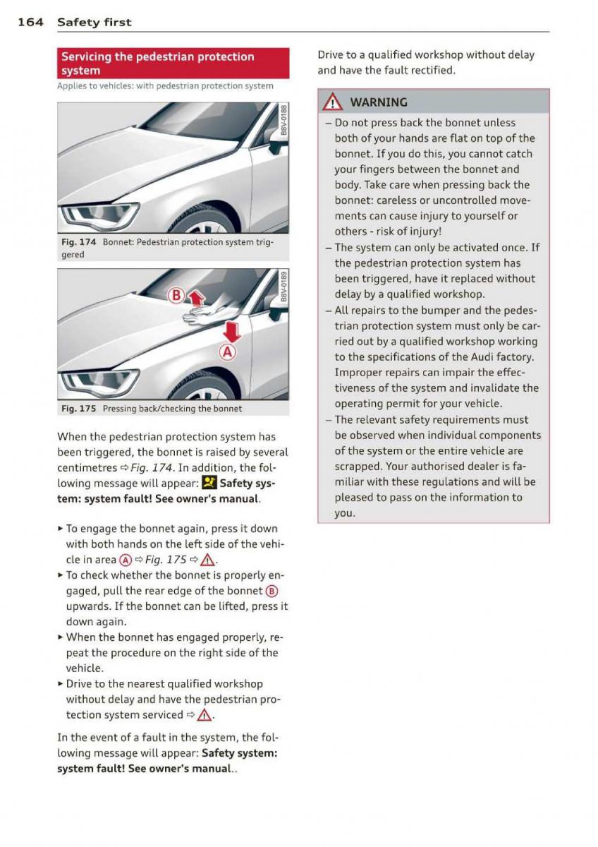 Audi A3 S3 III owners manual / page 166