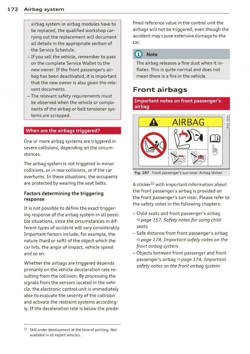 Audi A3 S3 III owners manual / page 174