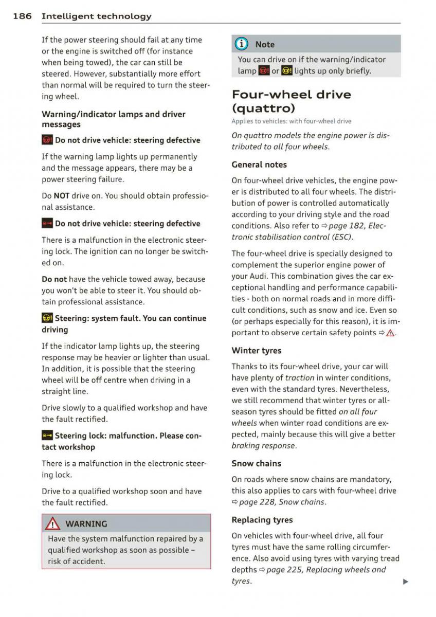 Audi A3 S3 III owners manual / page 188