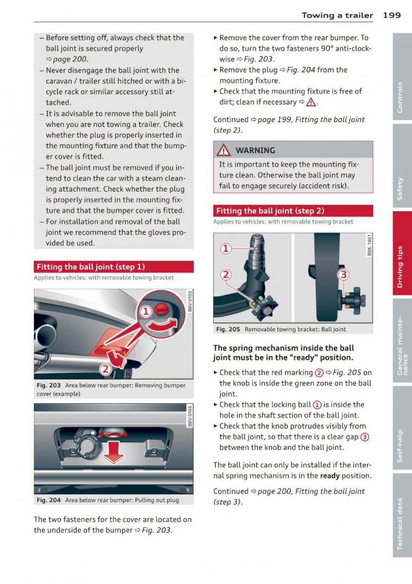 Audi A3 S3 III owners manual / page 201