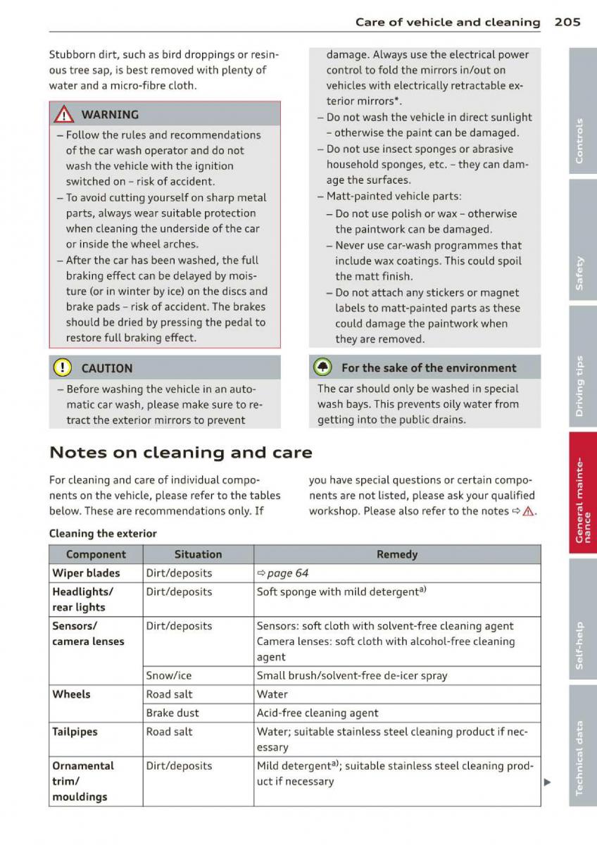 Audi A3 S3 III owners manual / page 207