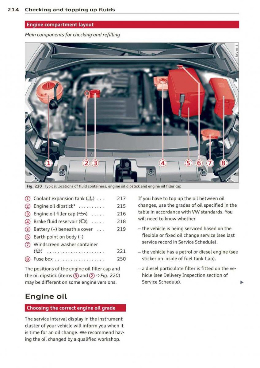 Audi A3 S3 III owners manual / page 216