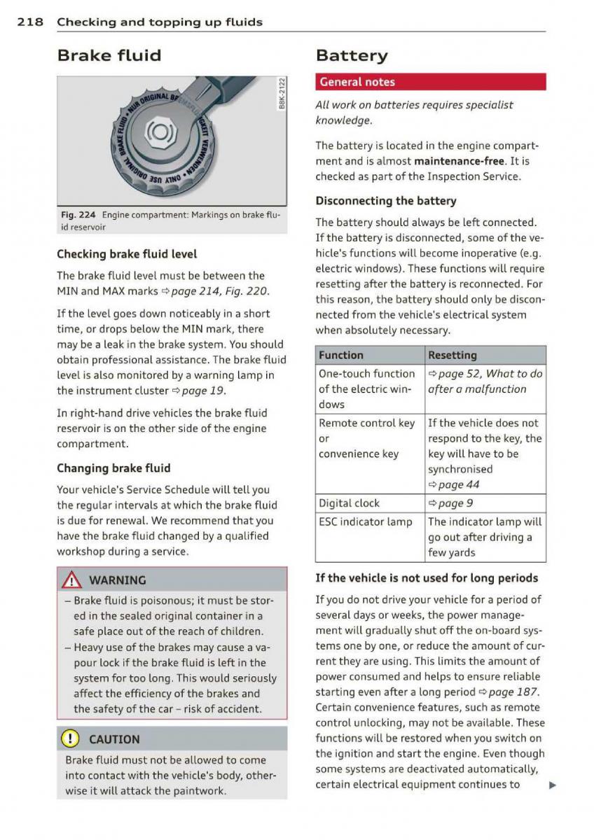 Audi A3 S3 III owners manual / page 220