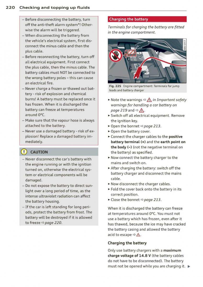 Audi A3 S3 III owners manual / page 222