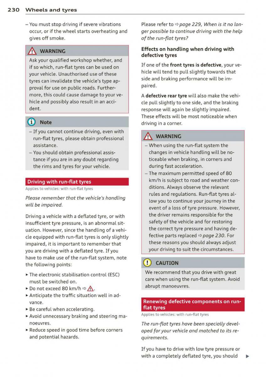 Audi A3 S3 III owners manual / page 232