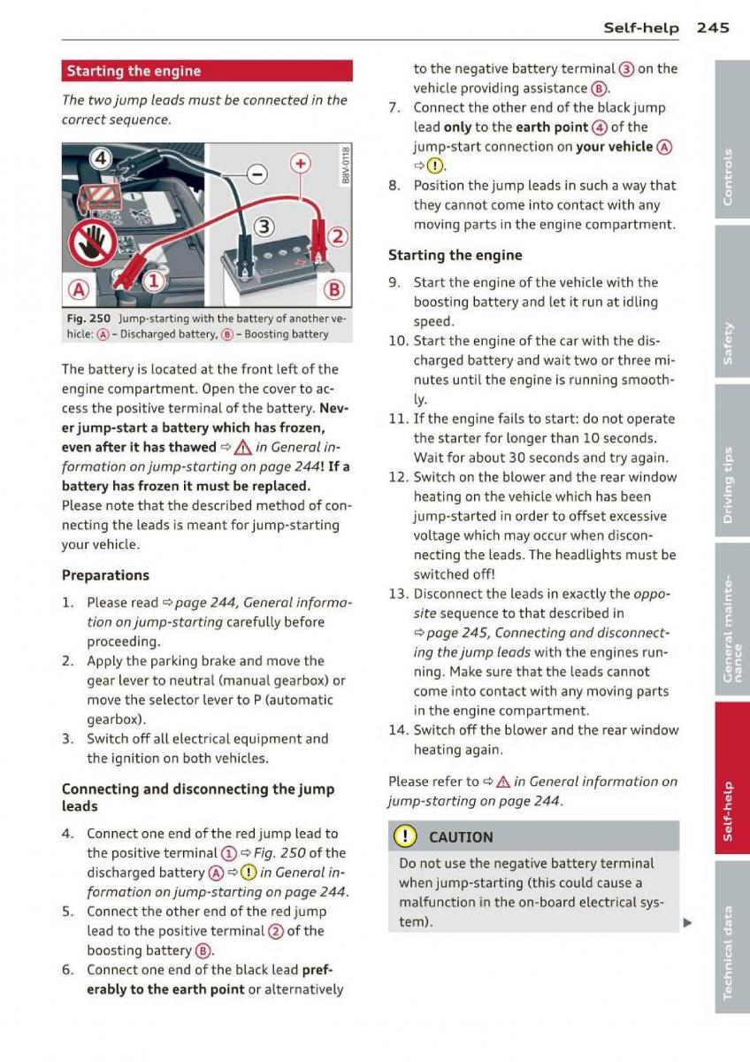 Audi A3 S3 III owners manual / page 247