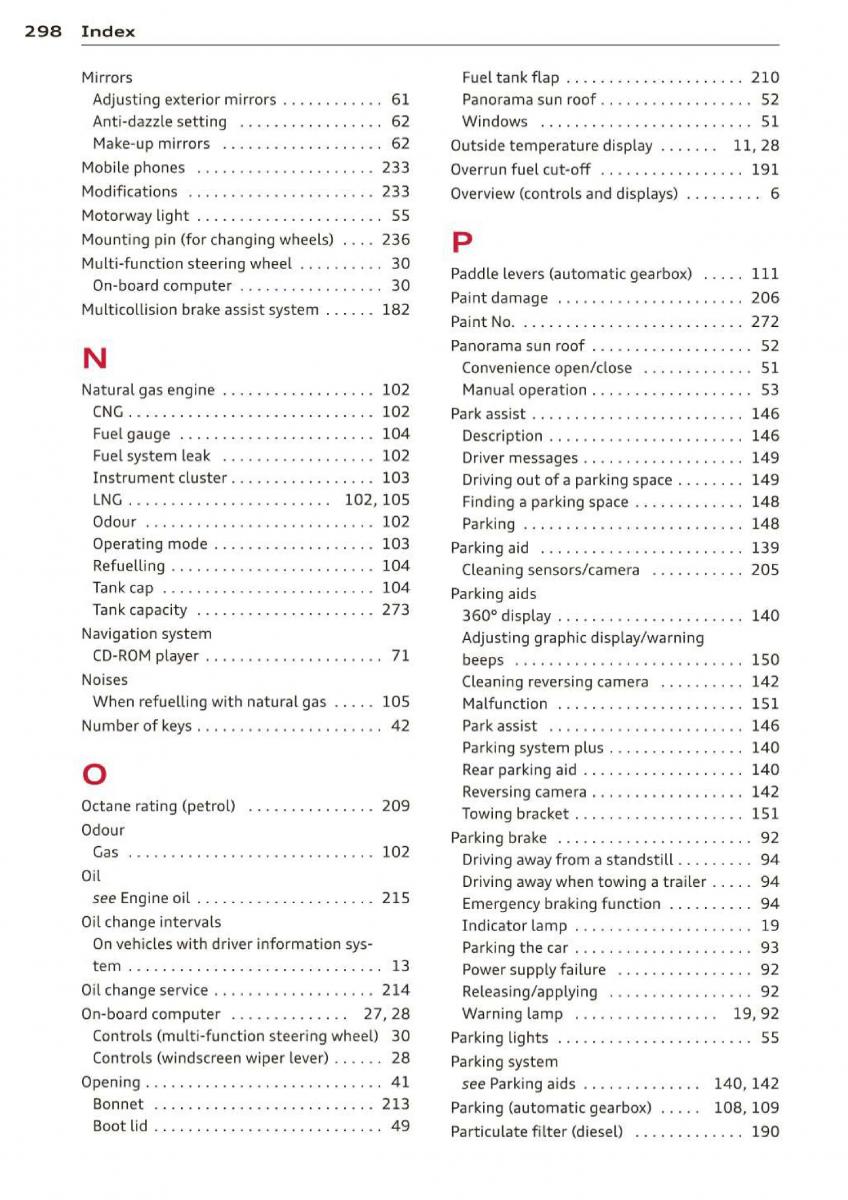 Audi A3 S3 III owners manual / page 300