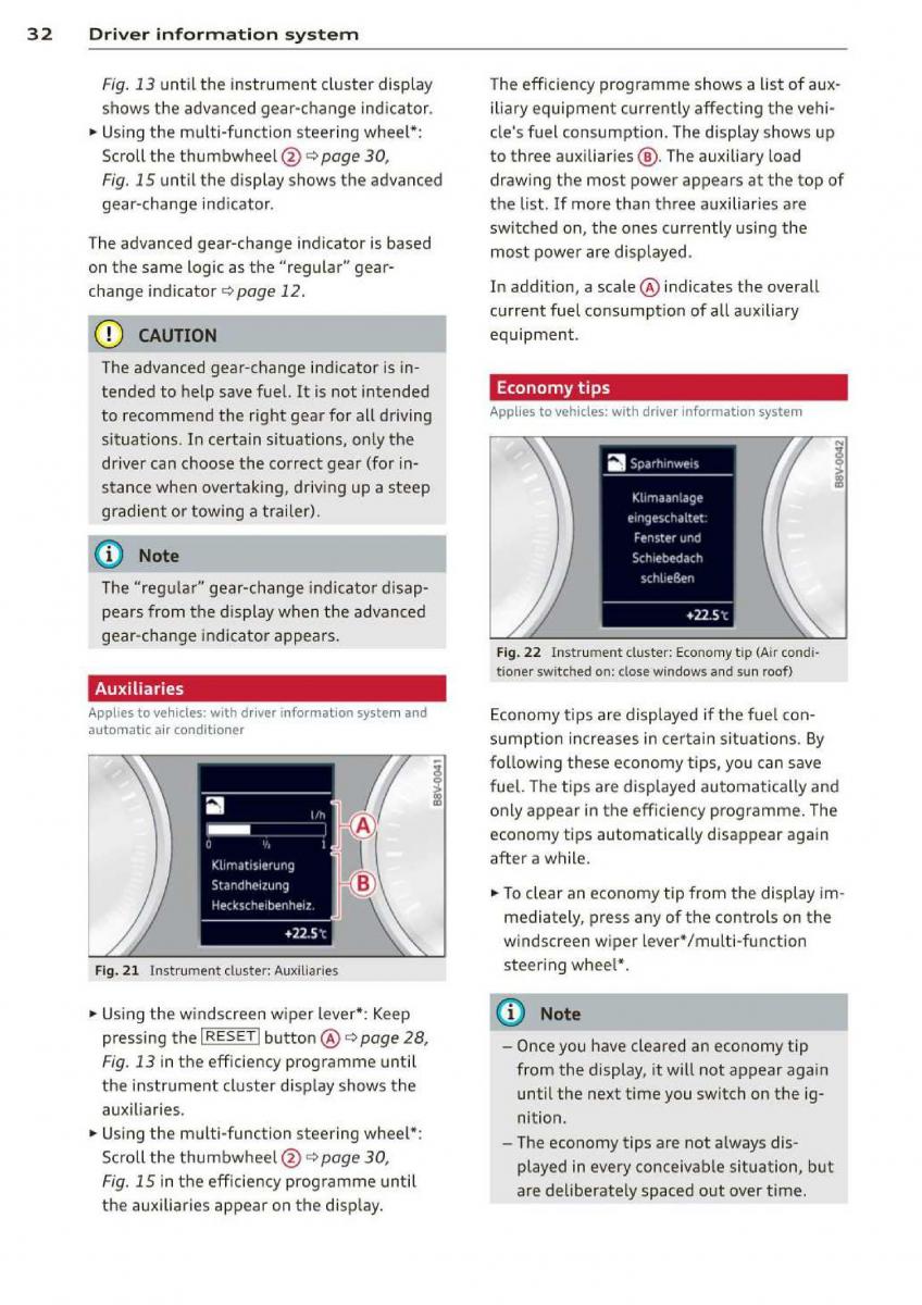 Audi A3 S3 III owners manual / page 34