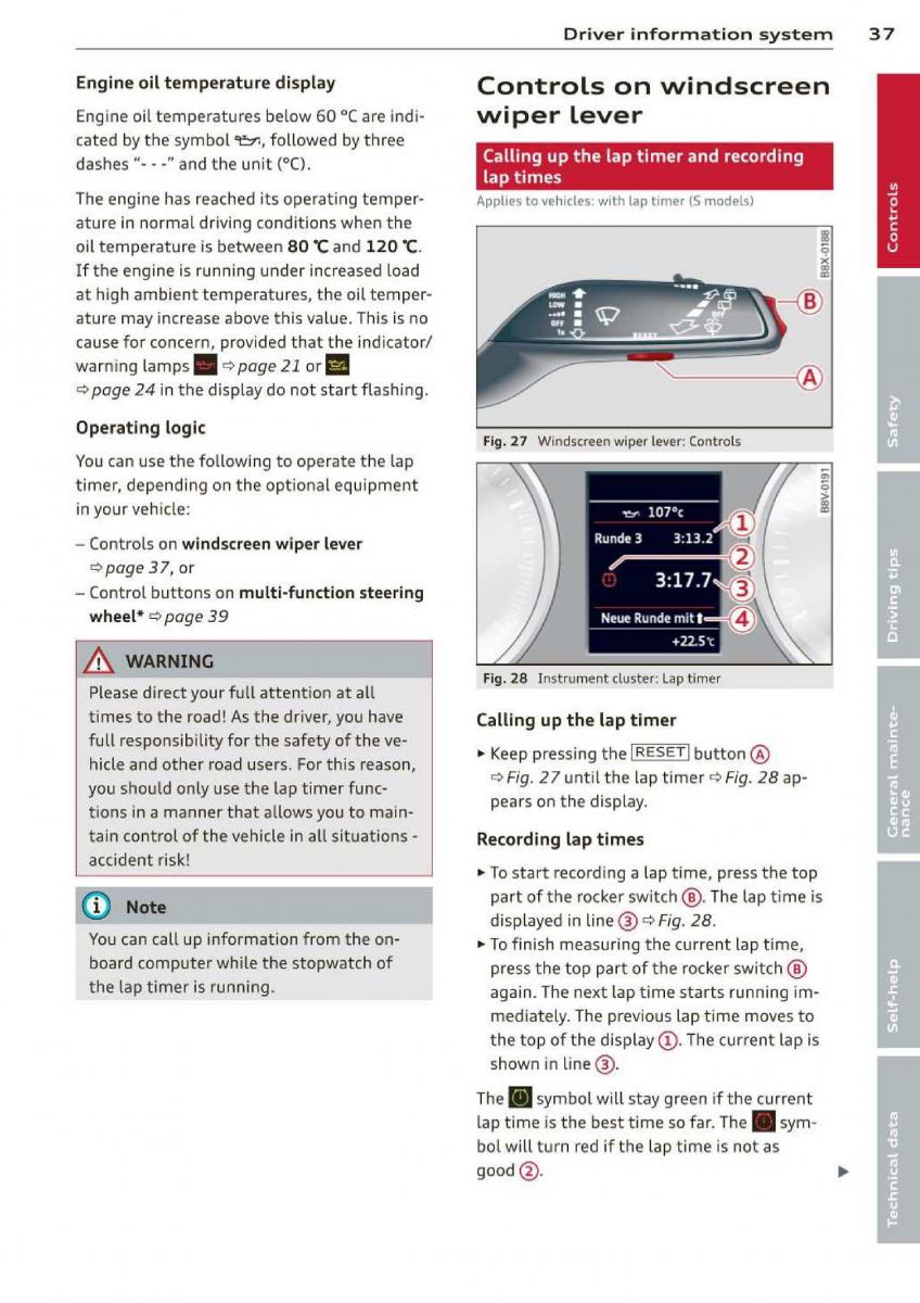 Audi A3 S3 III owners manual / page 39