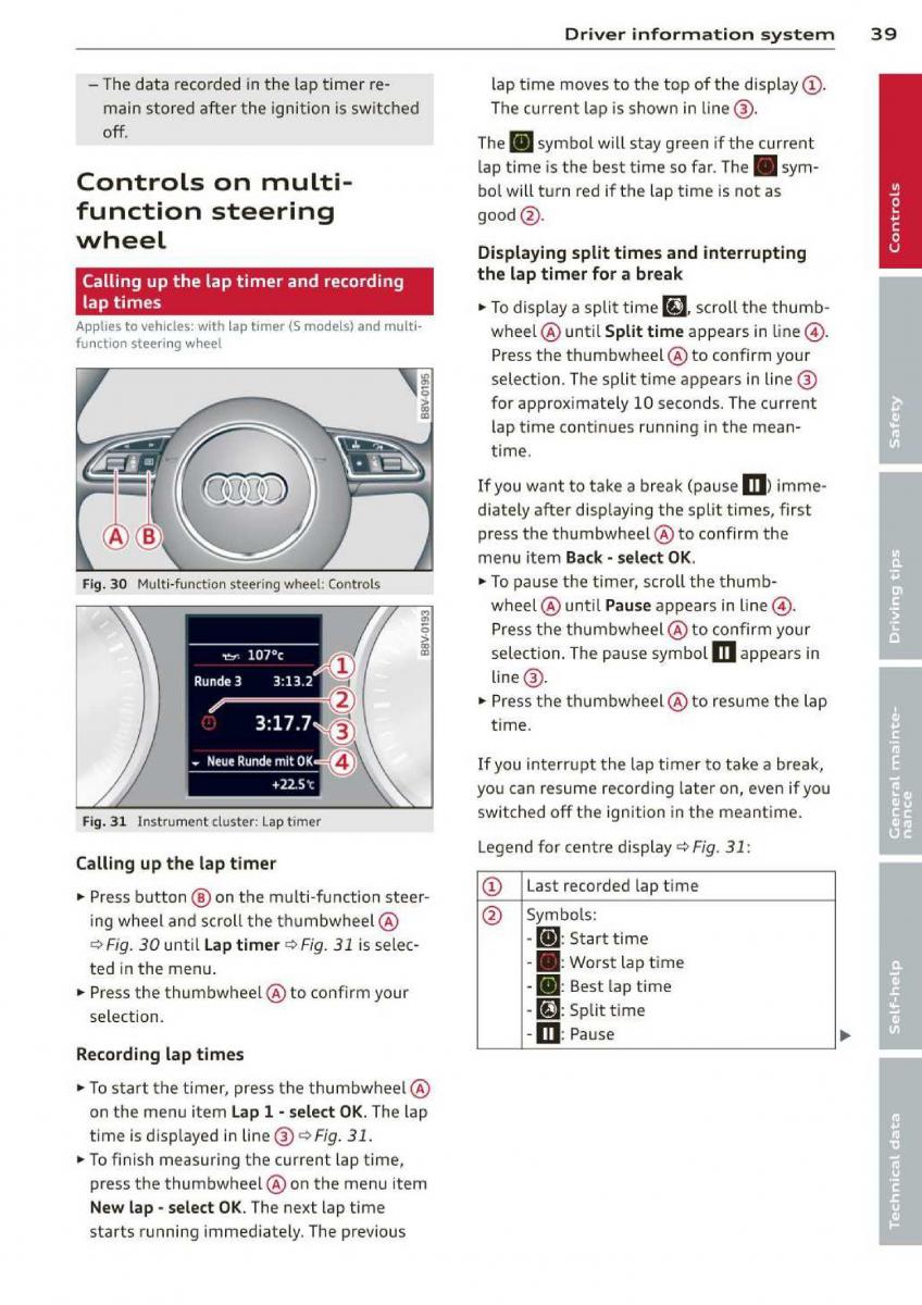 Audi A3 S3 III owners manual / page 41