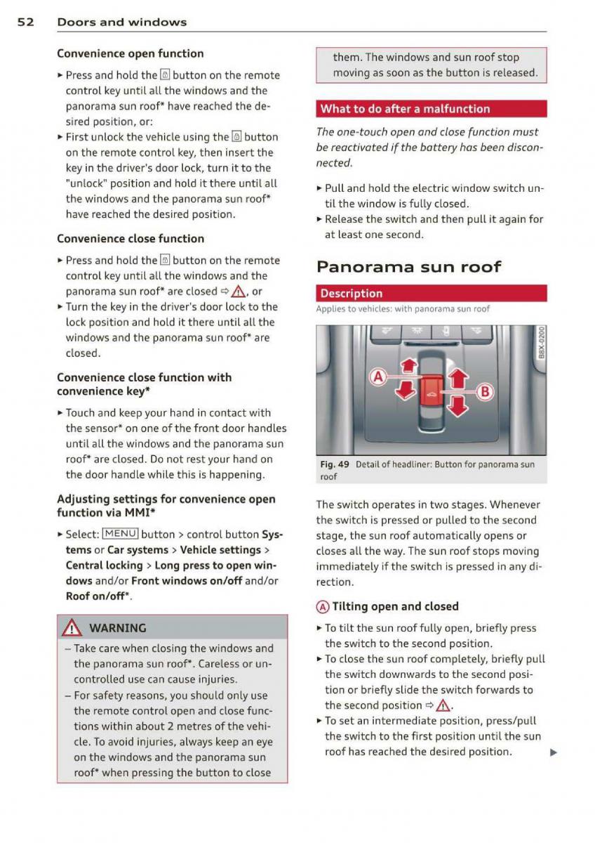 Audi A3 S3 III owners manual / page 54