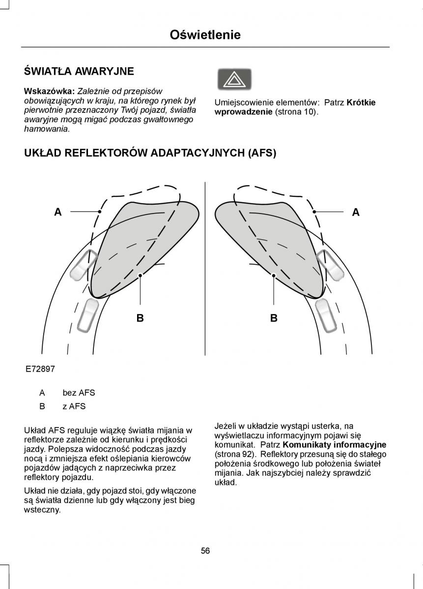 Ford Mondeo IV 4 instrukcja obslugi / page 58