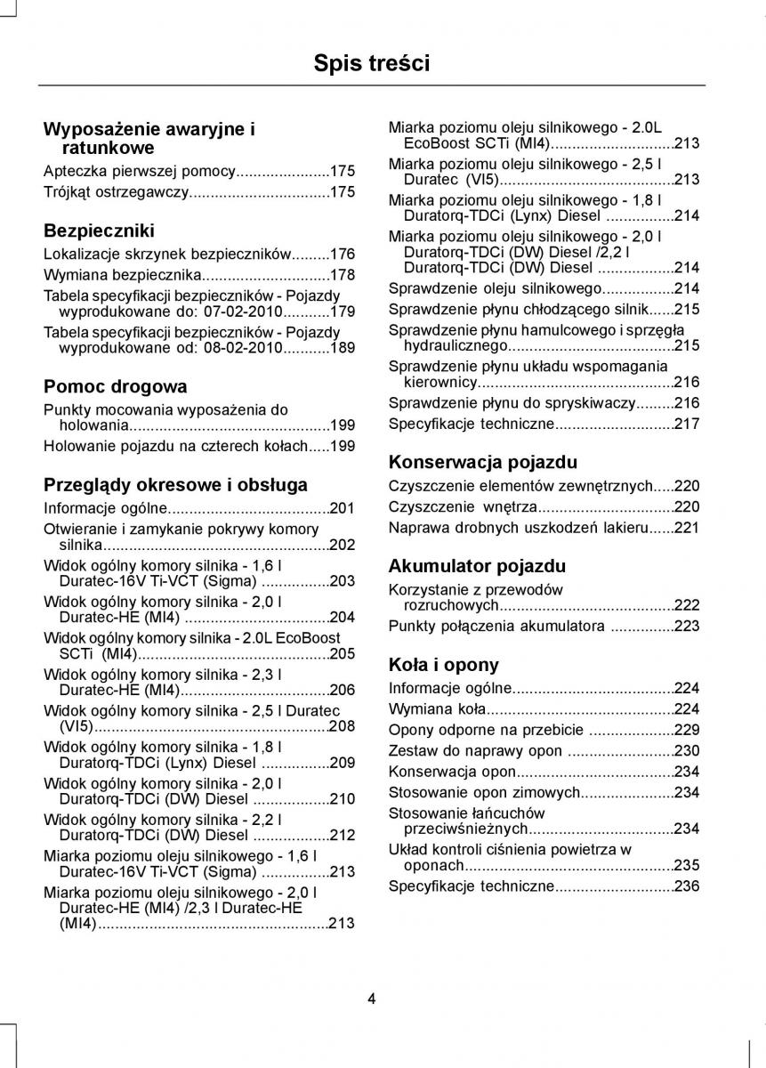 Ford Mondeo IV 4 instrukcja obslugi / page 6