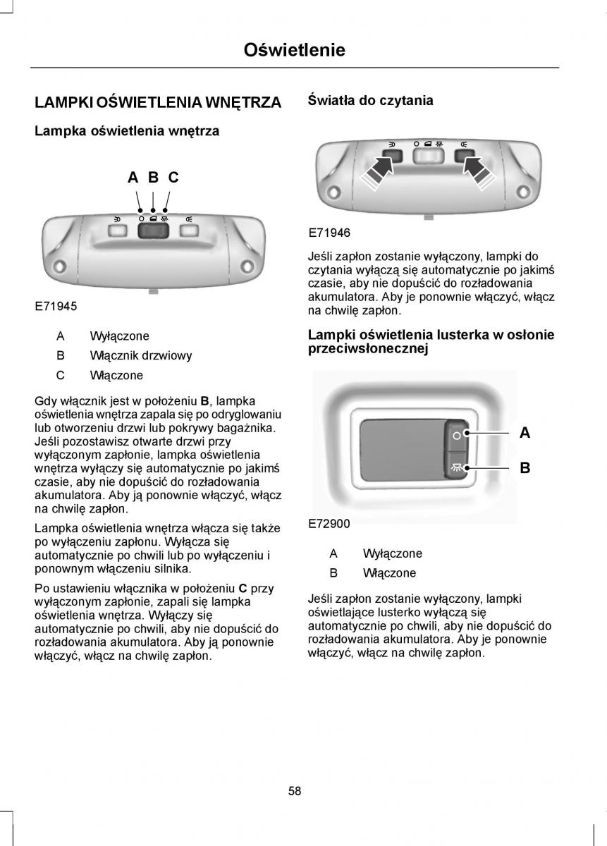 Ford Mondeo IV 4 instrukcja obslugi / page 60