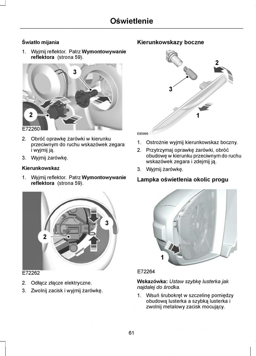 Ford Mondeo IV 4 instrukcja obslugi / page 63