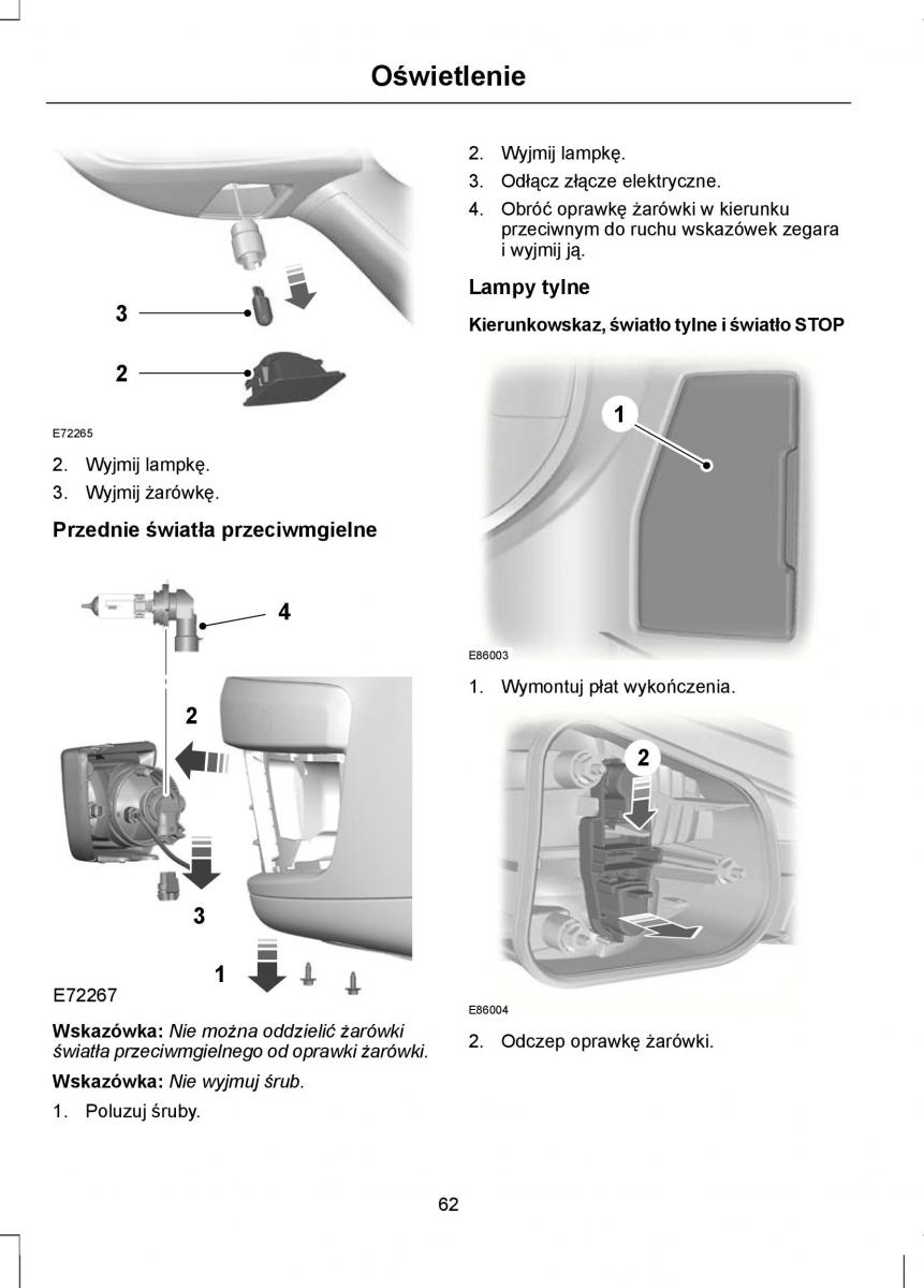 Ford Mondeo IV 4 instrukcja obslugi / page 64