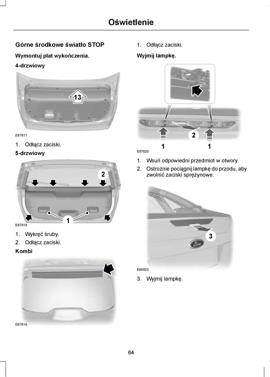 Ford Mondeo IV 4 instrukcja obslugi / page 66