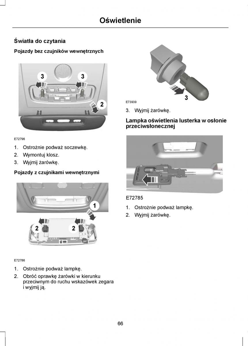 Ford Mondeo IV 4 instrukcja obslugi / page 68