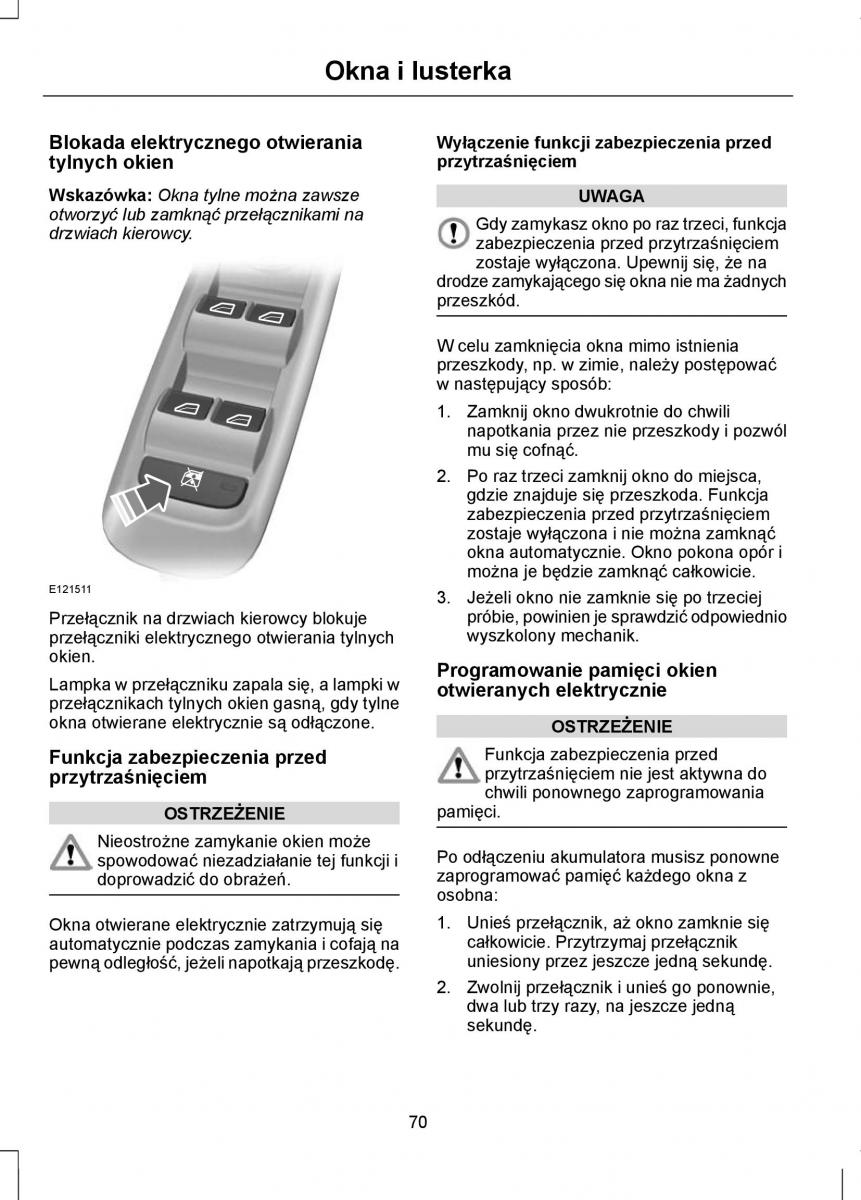 Ford Mondeo IV 4 instrukcja obslugi / page 72