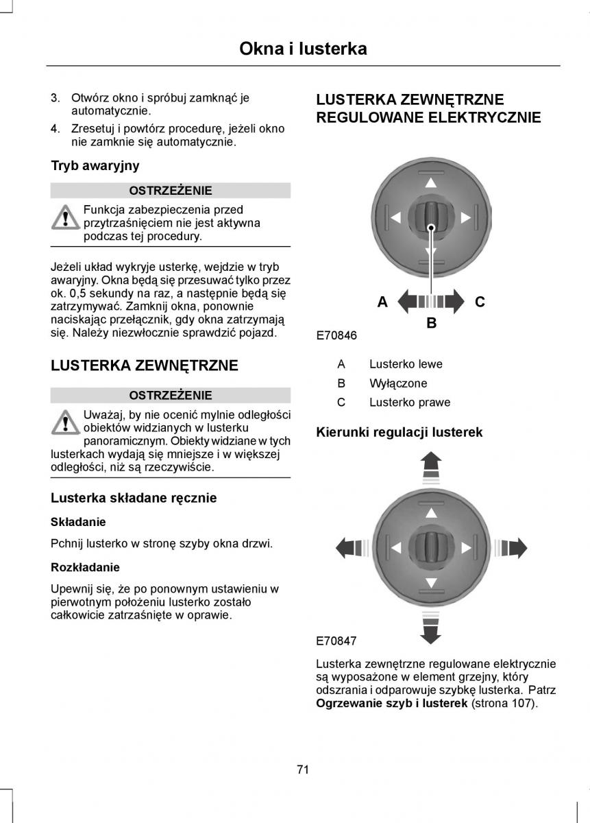 Ford Mondeo IV 4 instrukcja obslugi / page 73