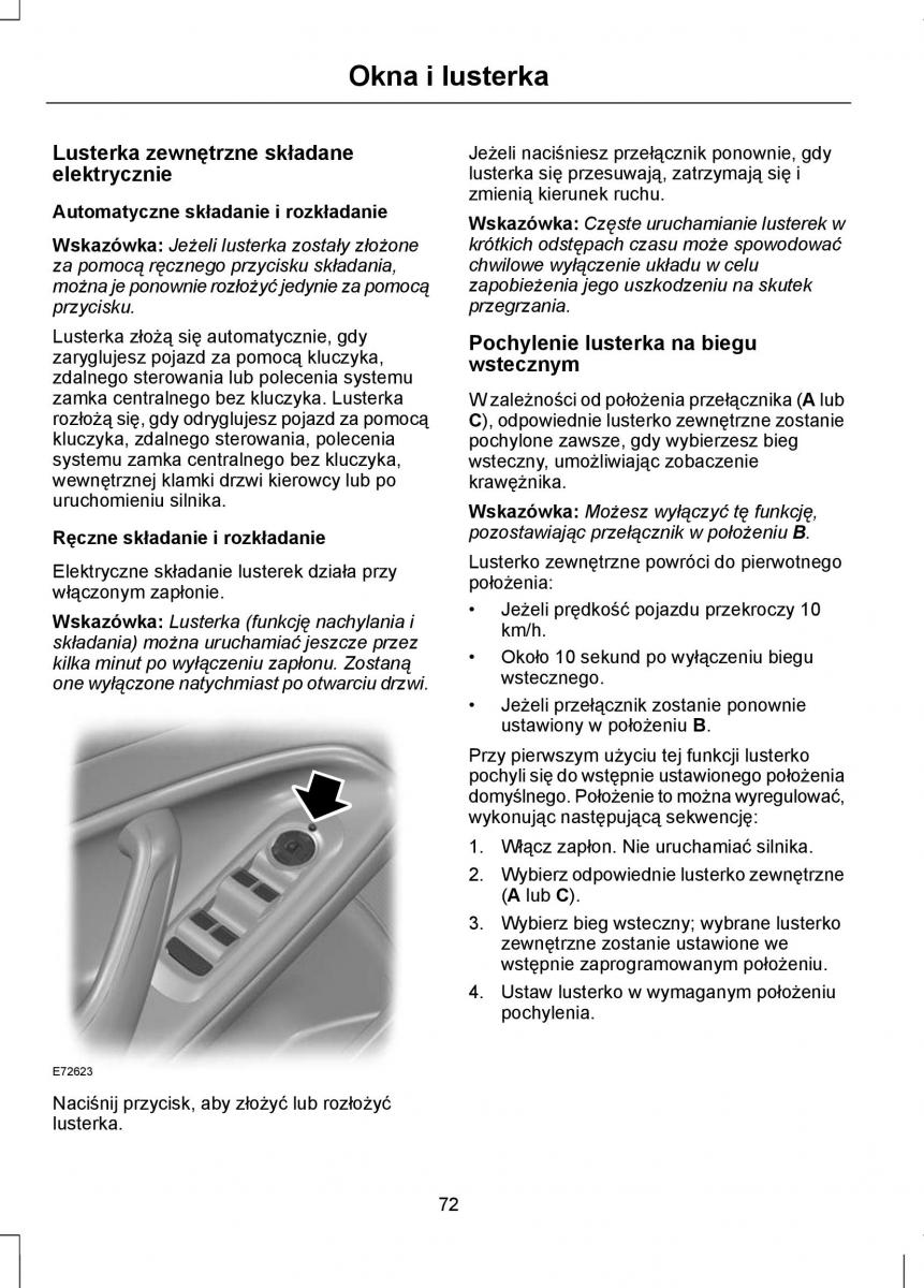 Ford Mondeo IV 4 instrukcja obslugi / page 74