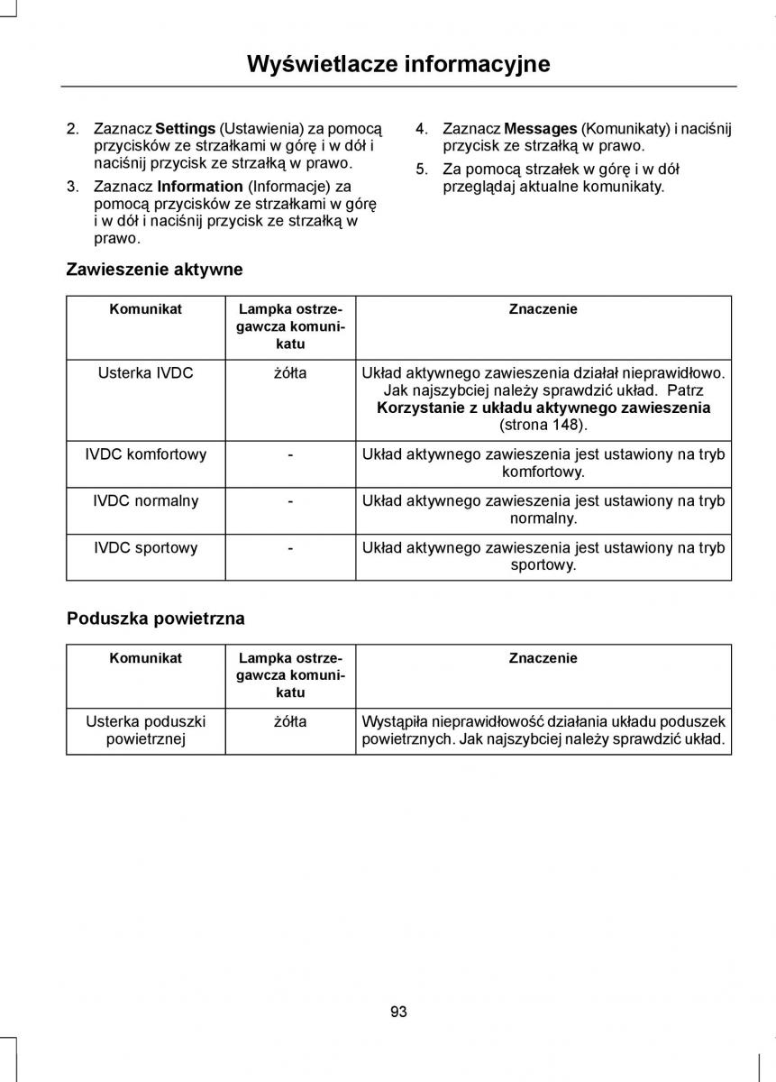 Ford Mondeo IV 4 instrukcja obslugi / page 95