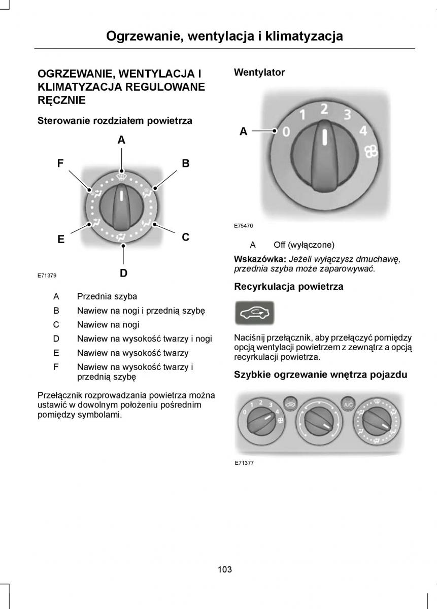 Ford Mondeo IV 4 instrukcja obslugi / page 105