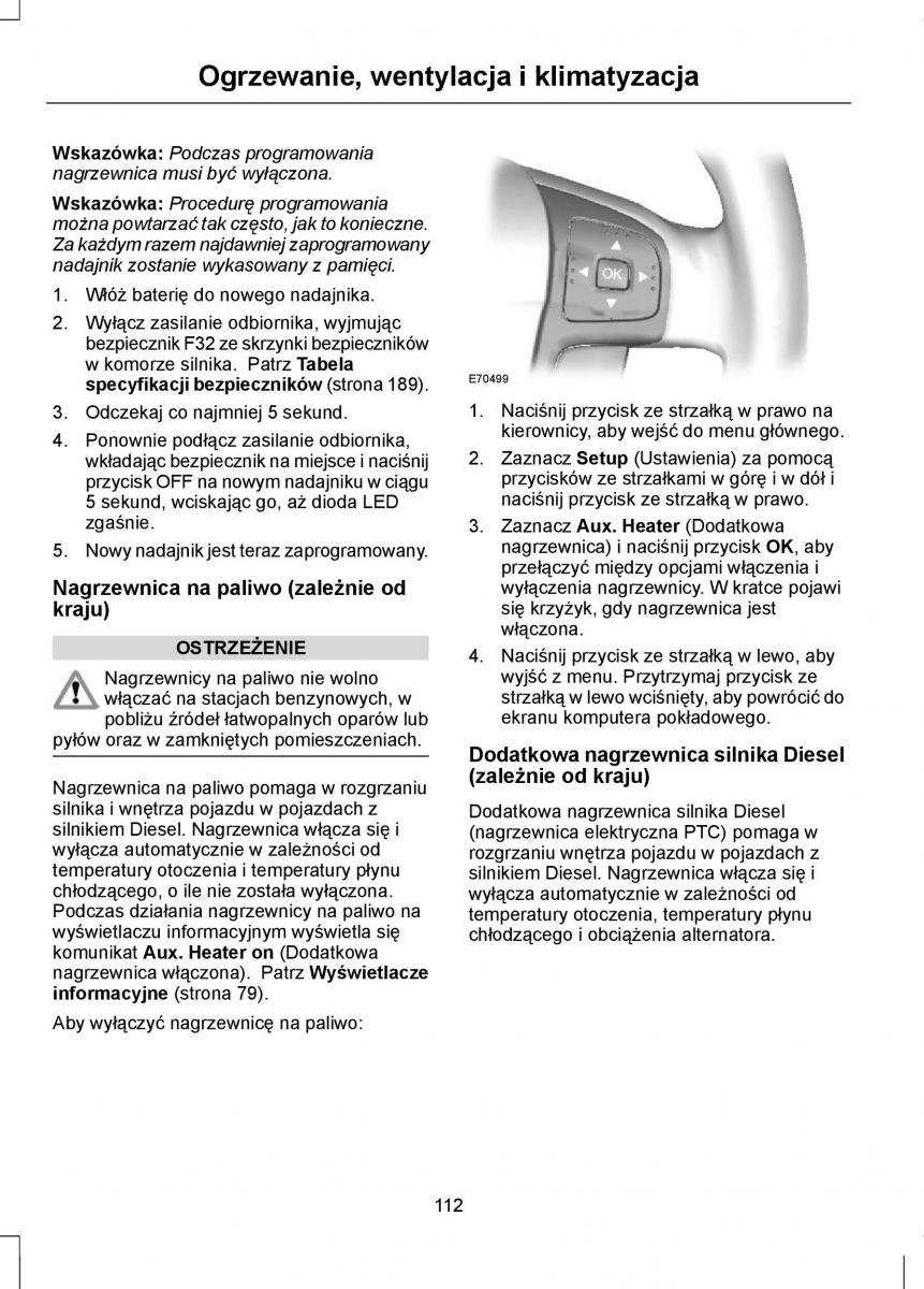 Ford Mondeo IV 4 instrukcja obslugi / page 114