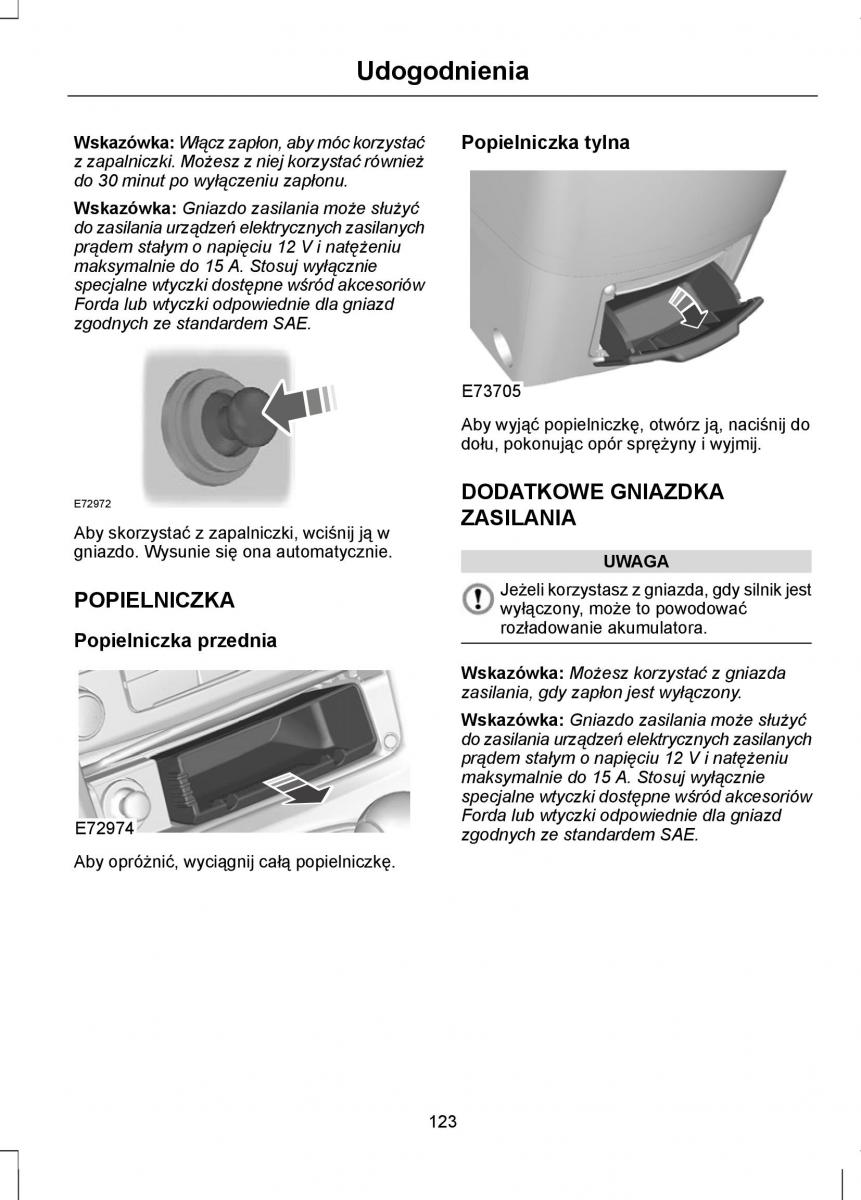 Ford Mondeo IV 4 instrukcja obslugi / page 125