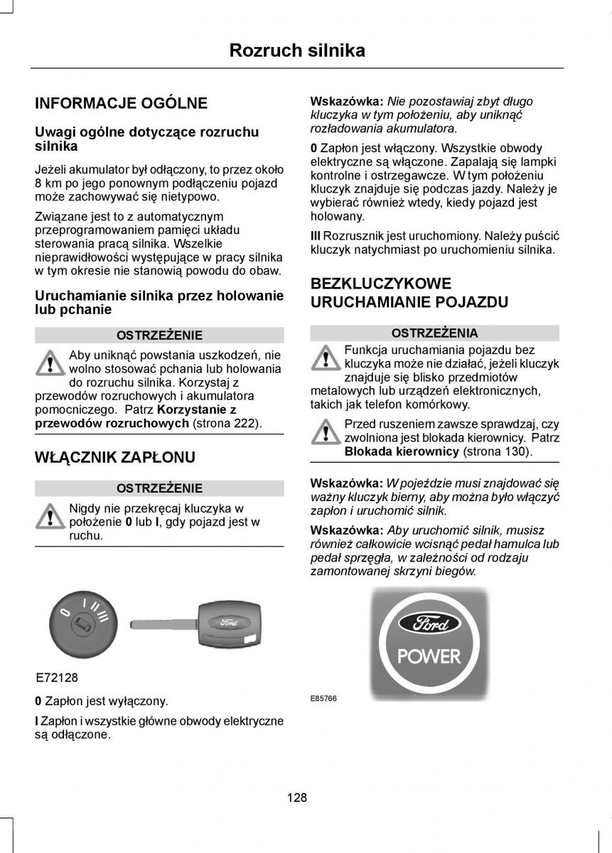 Ford Mondeo IV 4 instrukcja obslugi / page 130