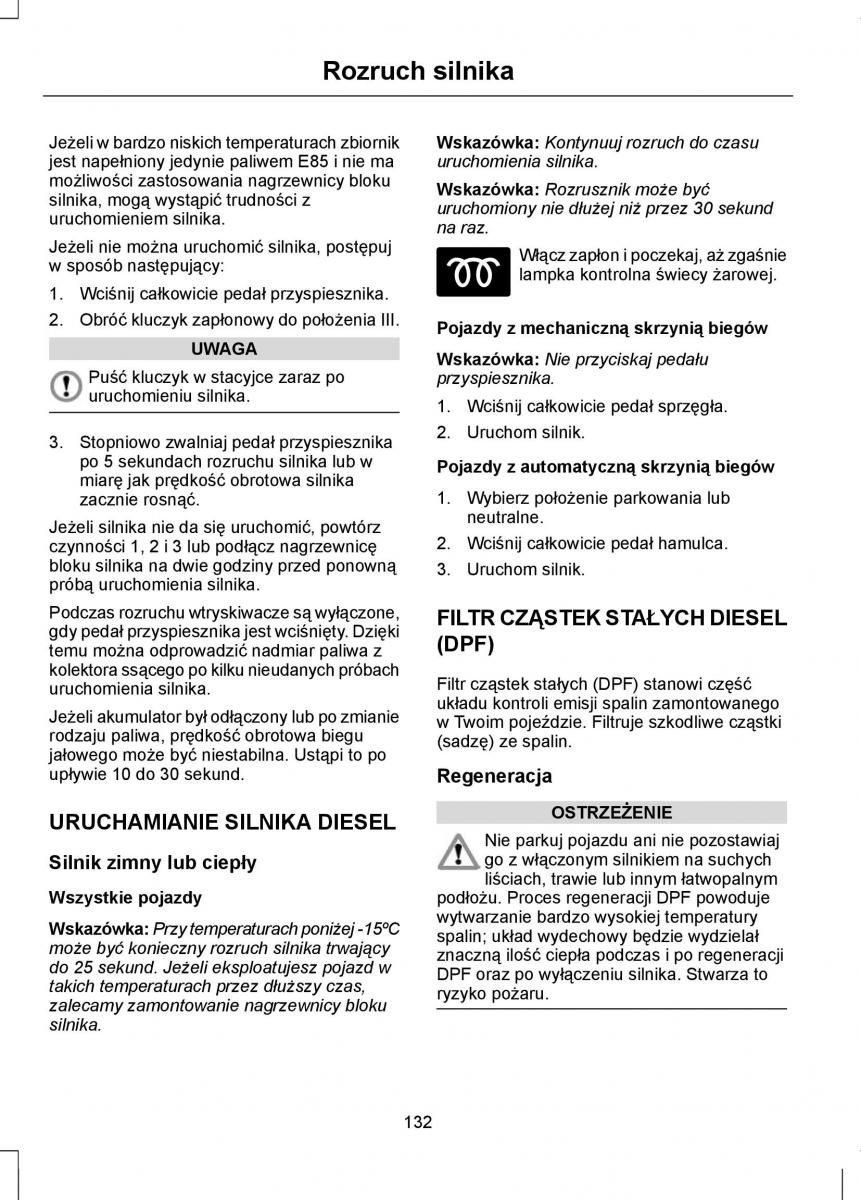 Ford Mondeo IV 4 instrukcja obslugi / page 134