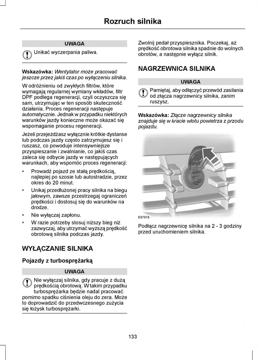 Ford Mondeo IV 4 instrukcja obslugi / page 135