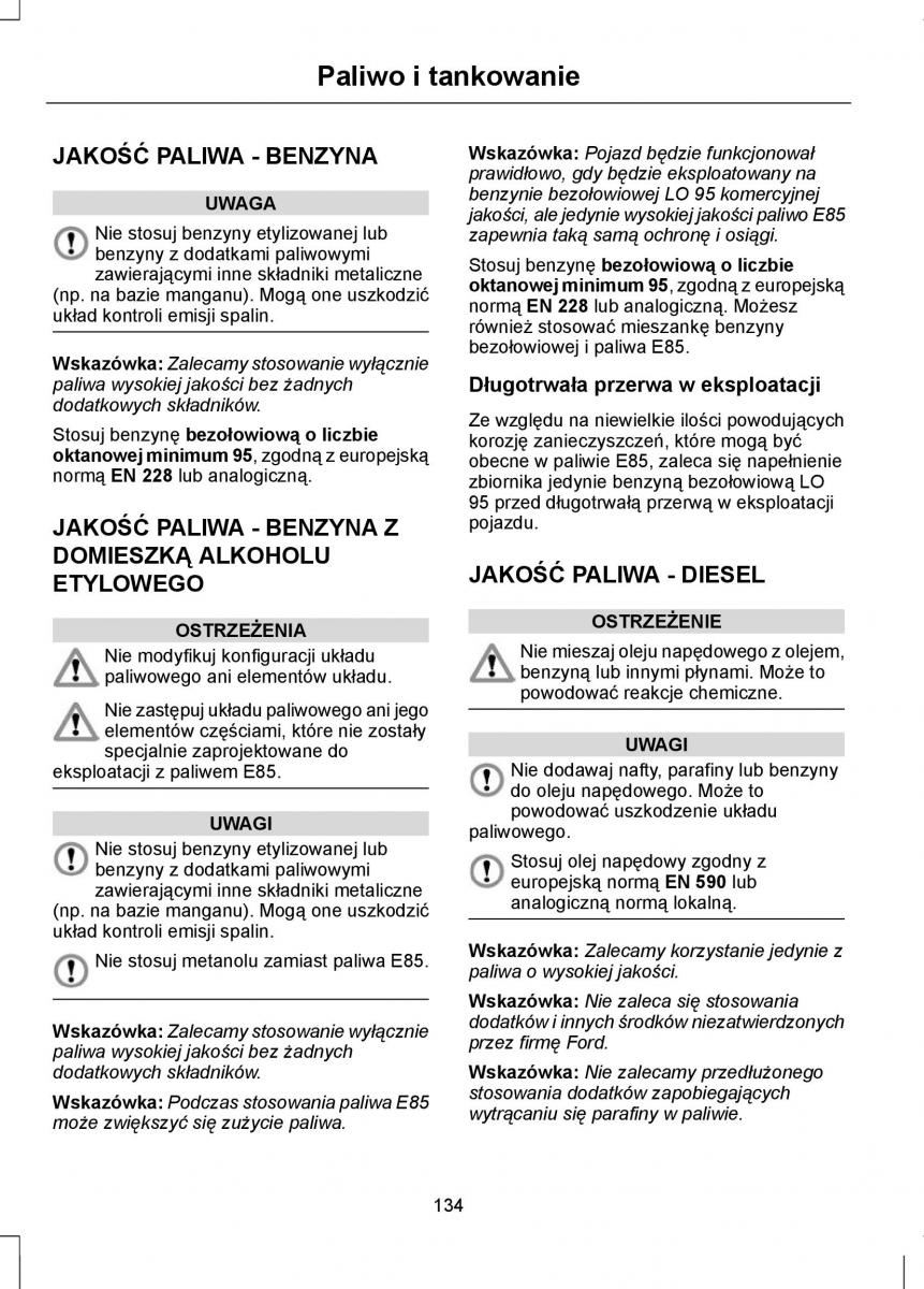 Ford Mondeo IV 4 instrukcja obslugi / page 136