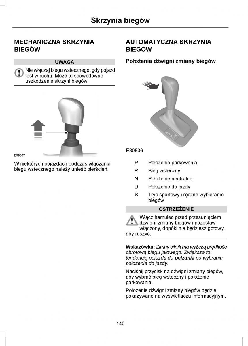 Ford Mondeo IV 4 instrukcja obslugi / page 142