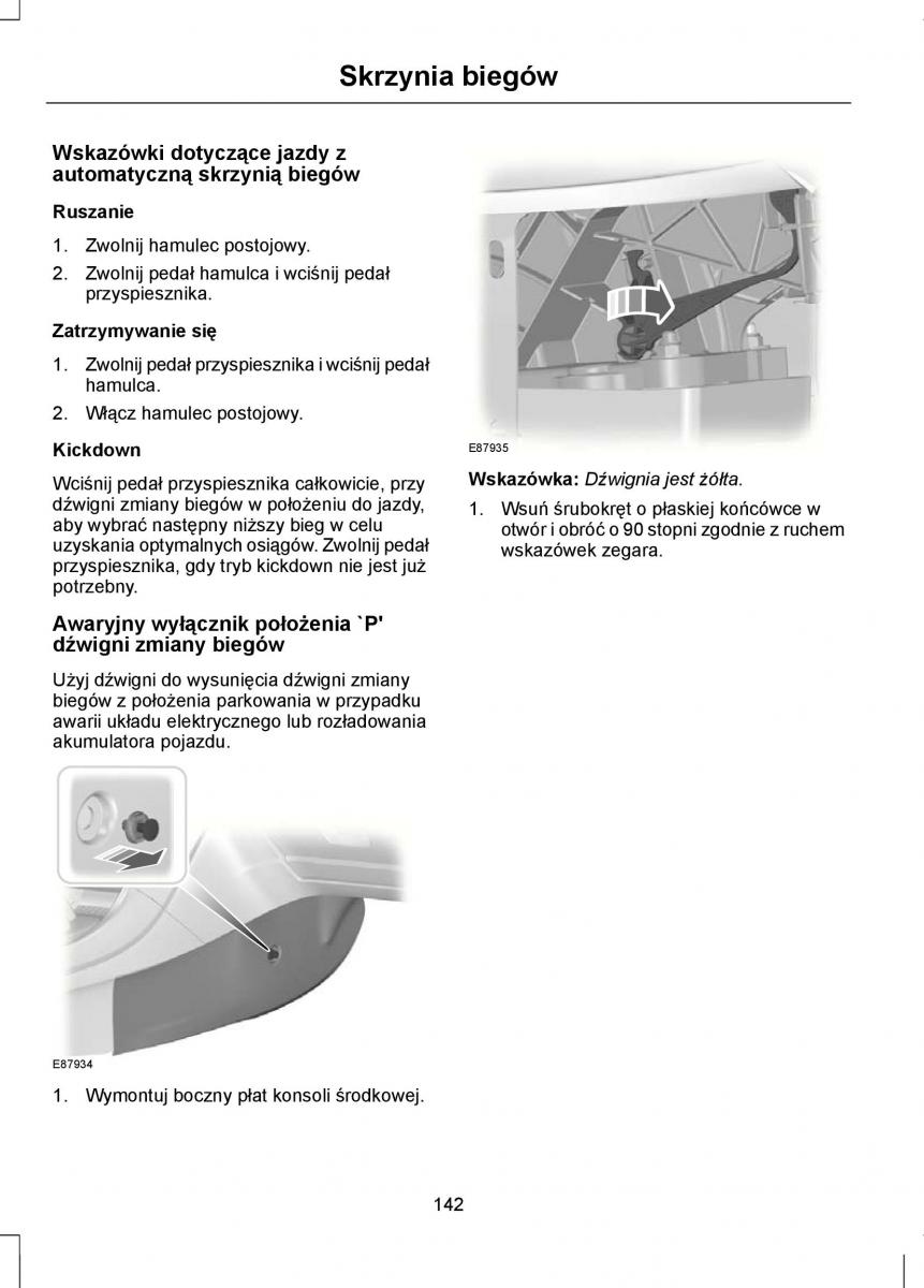 Ford Mondeo IV 4 instrukcja obslugi / page 144