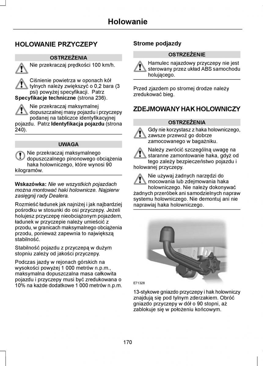 Ford Mondeo IV 4 instrukcja obslugi / page 172