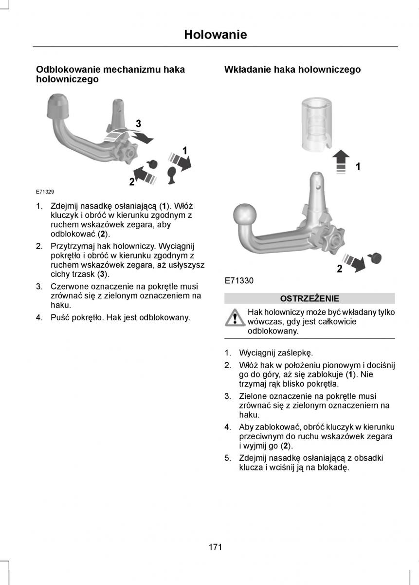 Ford Mondeo IV 4 instrukcja obslugi / page 173