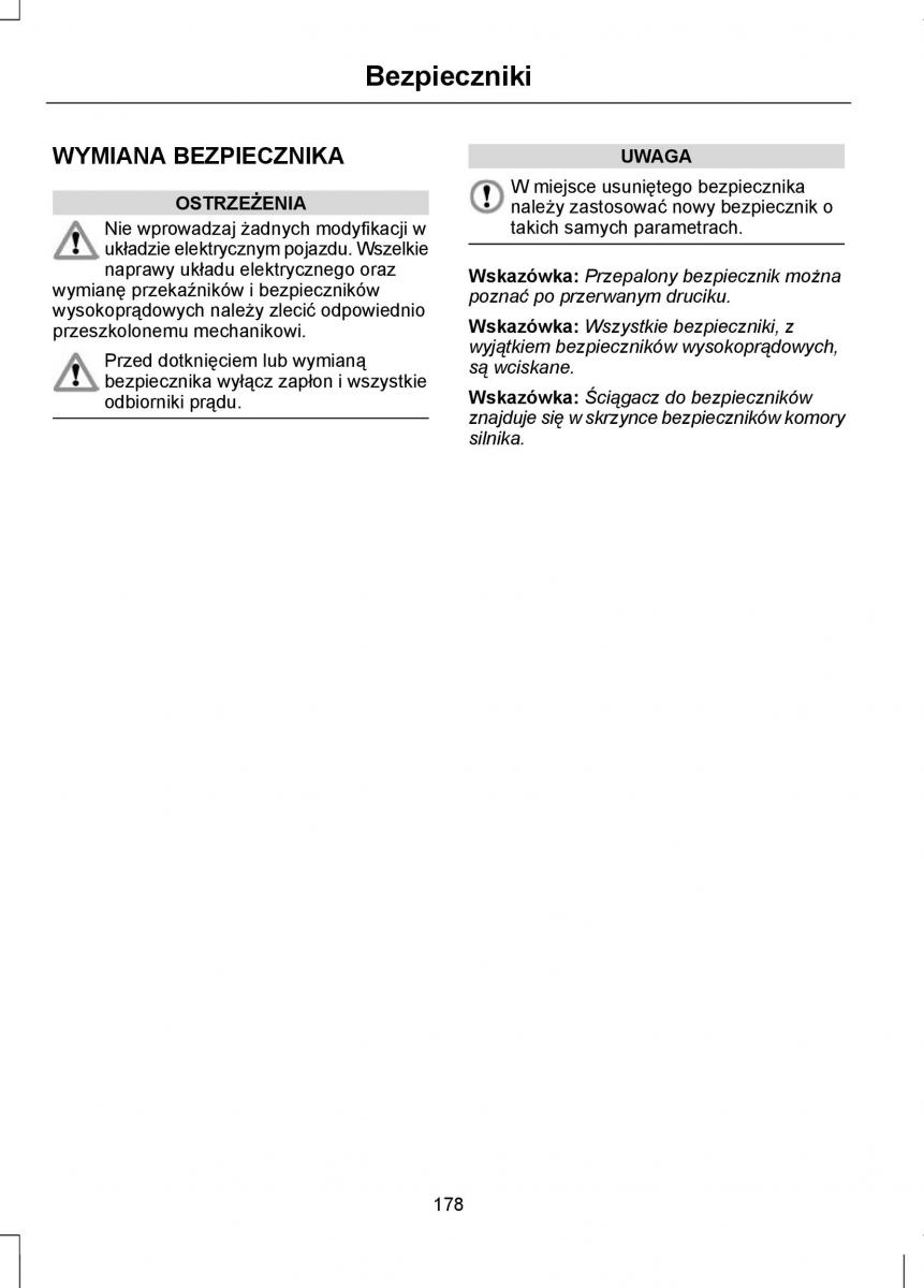 Ford Mondeo IV 4 instrukcja obslugi / page 180