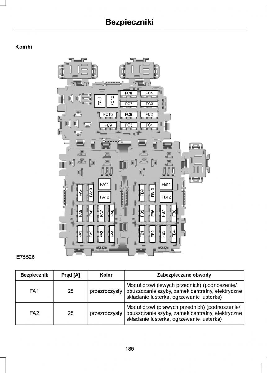 Ford Mondeo IV 4 instrukcja obslugi / page 188