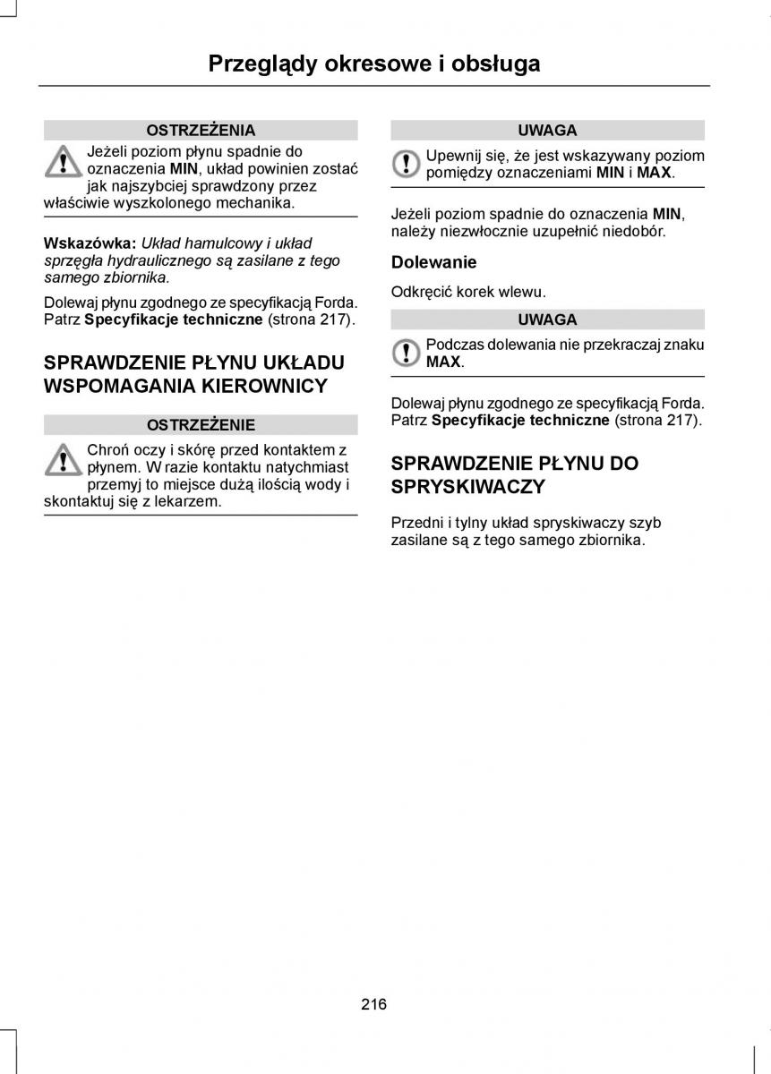 Ford Mondeo IV 4 instrukcja obslugi / page 218