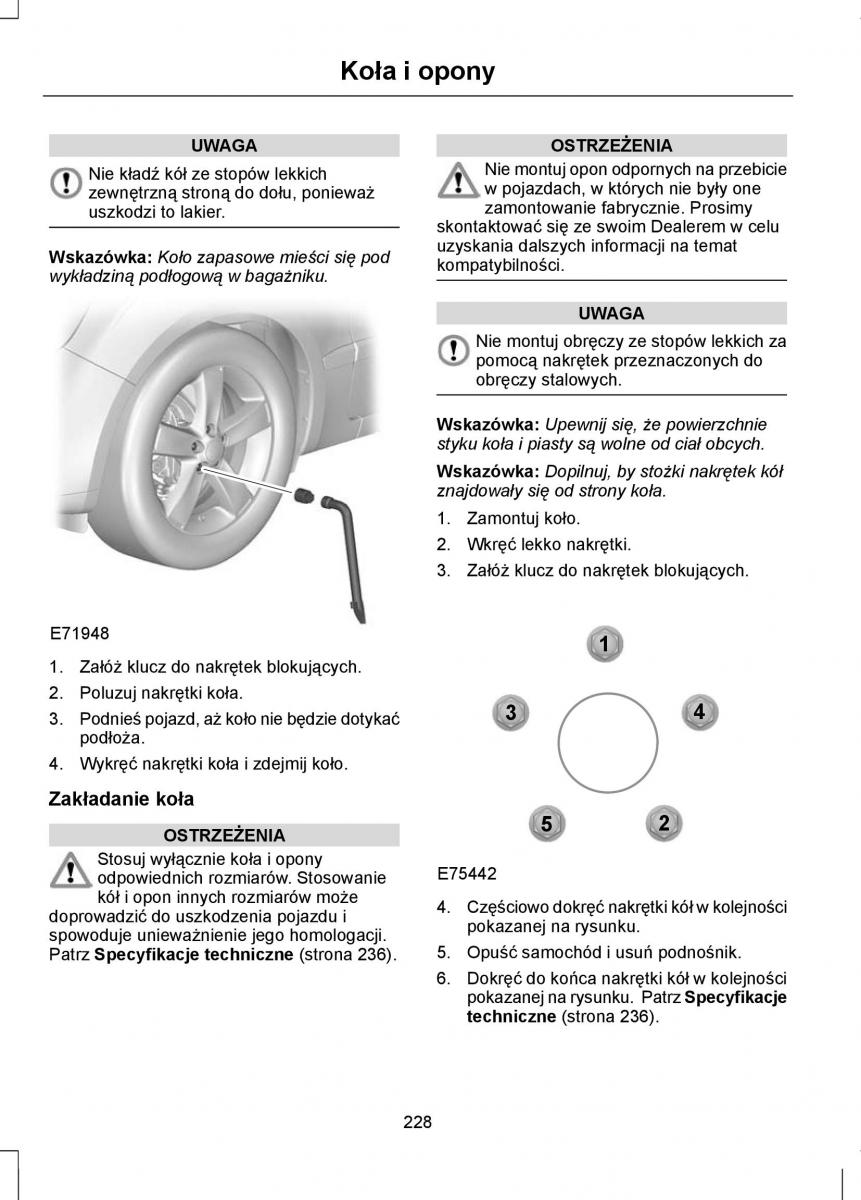 Ford Mondeo IV 4 instrukcja obslugi / page 230