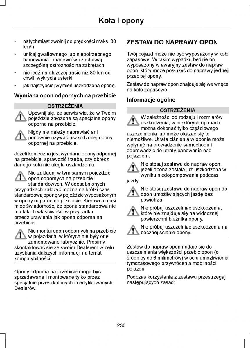 Ford Mondeo IV 4 instrukcja obslugi / page 232