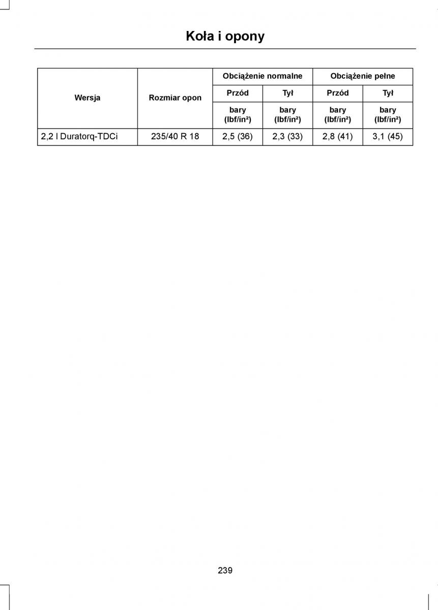 Ford Mondeo IV 4 instrukcja obslugi / page 241