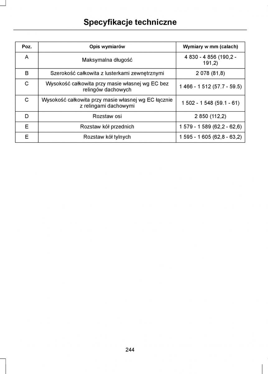 Ford Mondeo IV 4 instrukcja obslugi / page 246