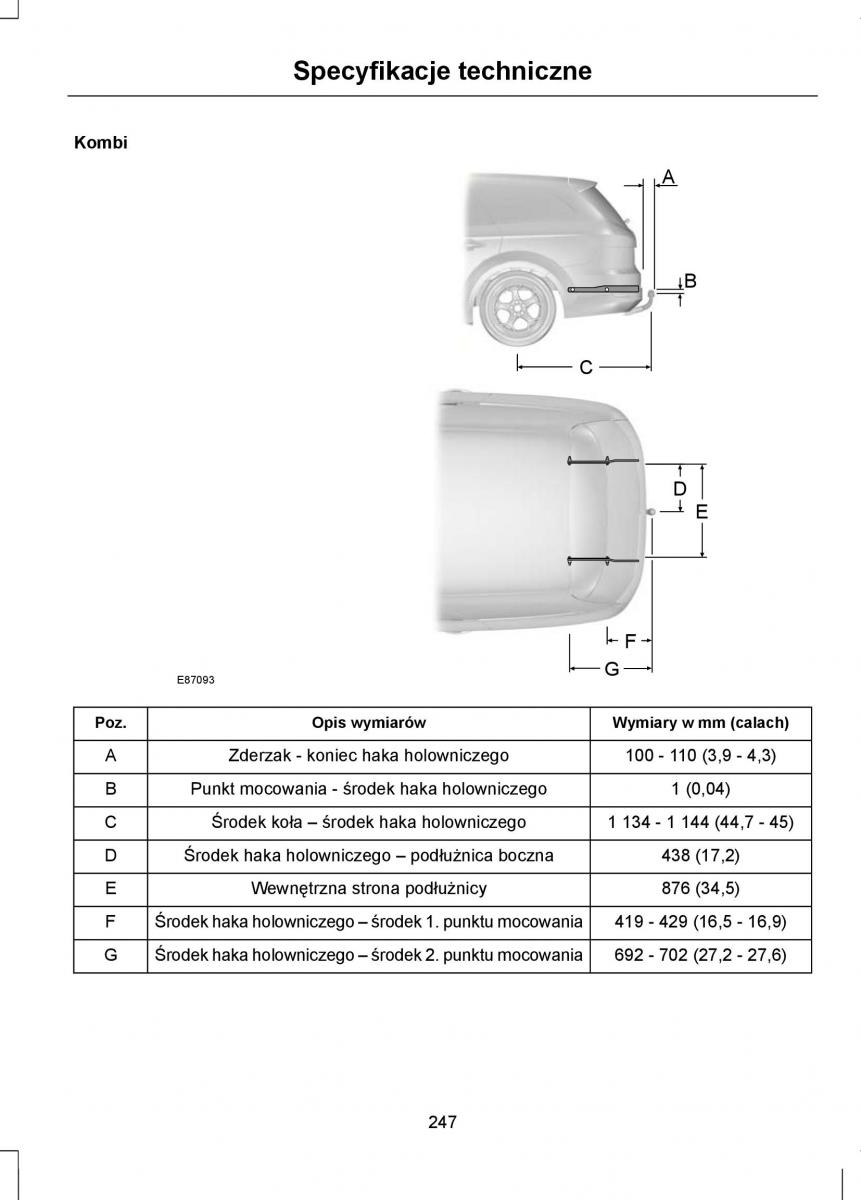 Ford Mondeo IV 4 instrukcja obslugi / page 249