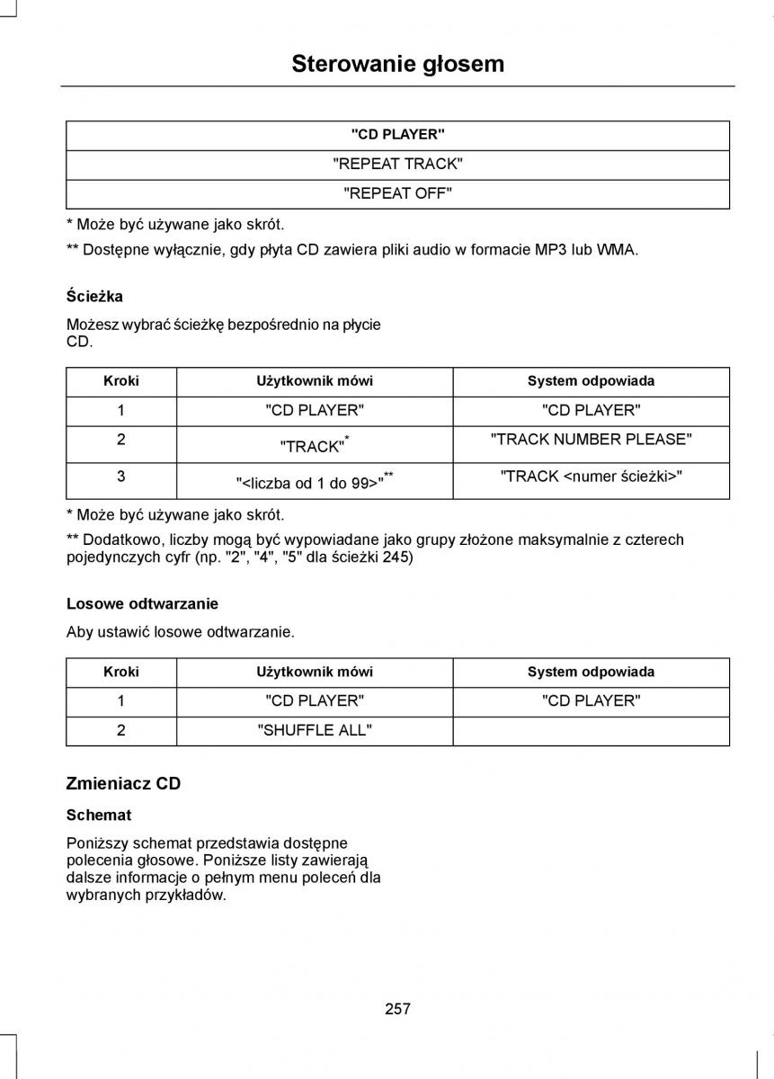 Ford Mondeo IV 4 instrukcja obslugi / page 259