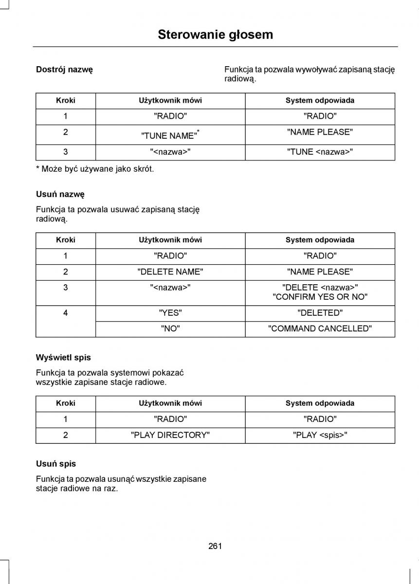 Ford Mondeo IV 4 instrukcja obslugi / page 263