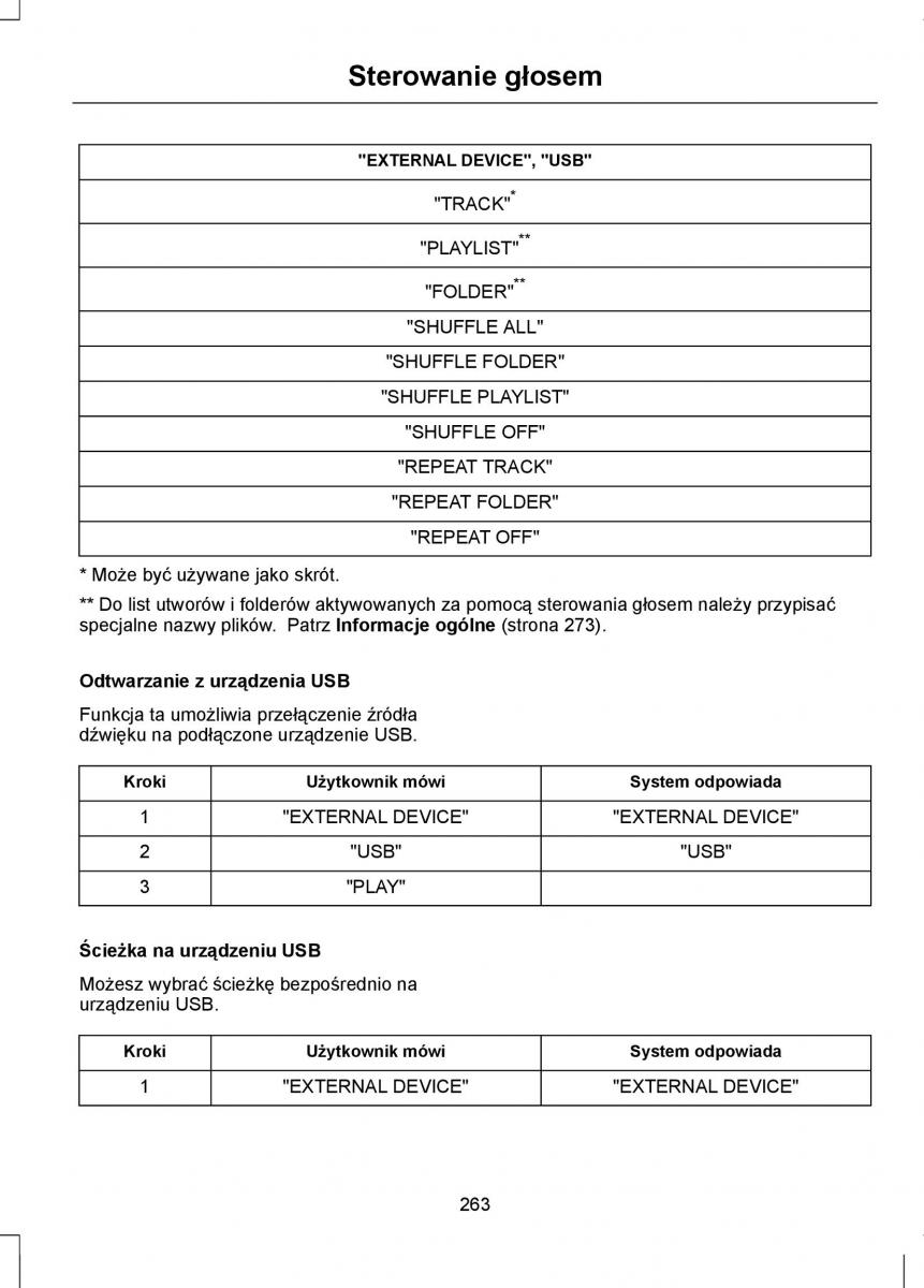 Ford Mondeo IV 4 instrukcja obslugi / page 265