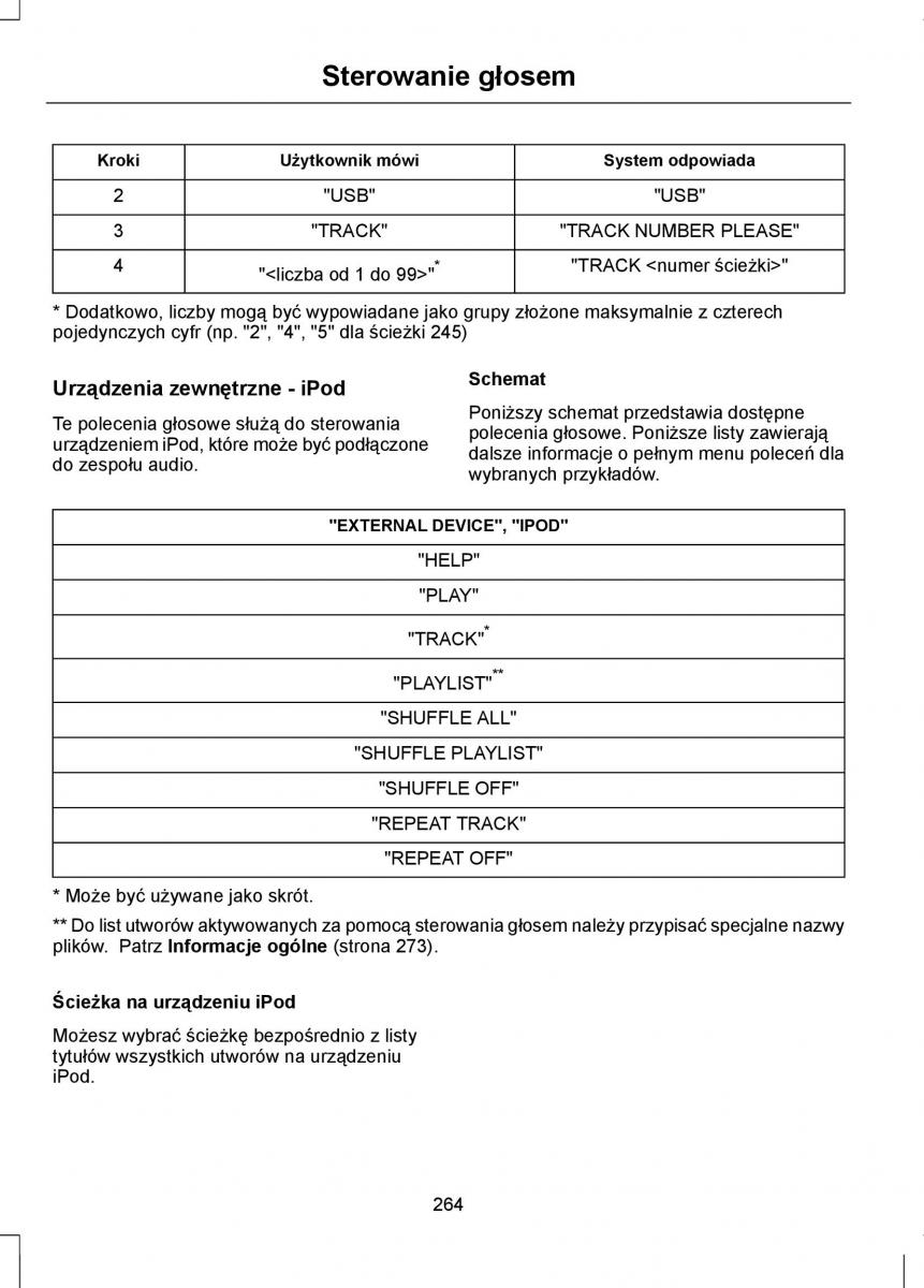 Ford Mondeo IV 4 instrukcja obslugi / page 266